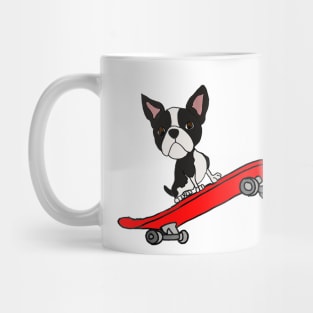 Boston Terrier On Skateboard Mug